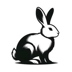 vector illustration of a rabbit silhouette