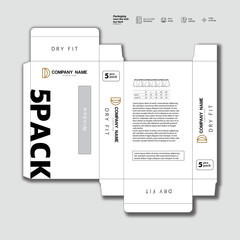 Men's underwear box design and brief underwear packaging