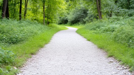 Fototapeta premium Winding path through lush forest