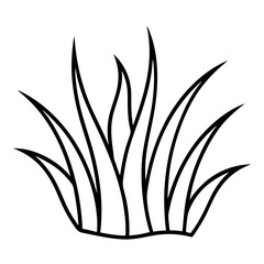 Lawn Grass Coloring Book Page &ndash; Fresh Line Art Drawing for Nature Lovers