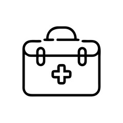 Obraz premium Icon of a doctorchest / first aid kit