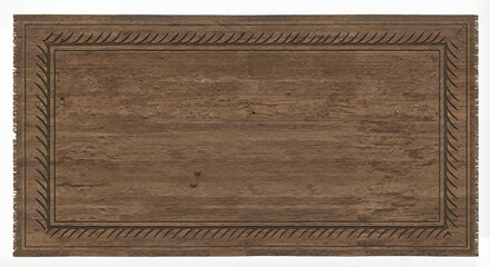 Rustic wooden texture with ornate border on a white background  