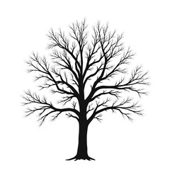Obraz premium Black_and_White_Tree_Art_Vector_Illustration_Design