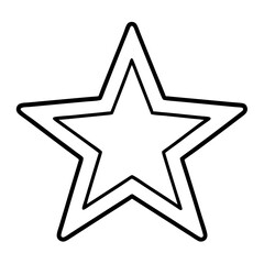 Obraz premium Star Coloring Book Page Line Art Drawing Outline