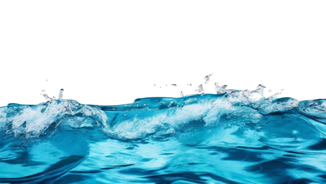 Stunning Blue Water Waves Splashing, High-Resolution Image