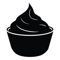 Minimalist Sour Cream icon vector