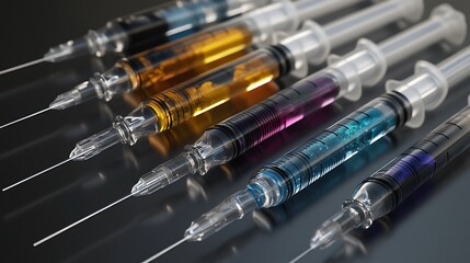 Futuristic Medical Syringes with Advanced Designs for Precision Healthcare and Technological Innovation