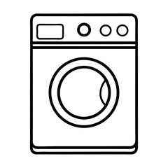 Washing Machine Coloring Page Line Art Drawing