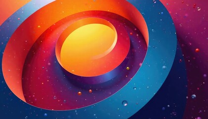 Naklejka premium Interlocking circles creating a visual rhythm, abstract pattern, illustration, background