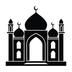 Simple College Building icon vector.