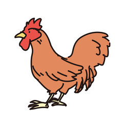 鶏_ベクターイラスト