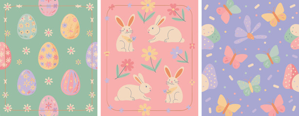 vector, pattern, easter, card, illustration, design, flower, spring, bird, cartoon, set, decoration, nature, baby, egg, floral, pink, seamless, wallpaper, holiday, art, summer, greeting, leaf, ornamen