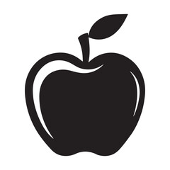 Plum silhouette Fresh plum silhouette on a white background