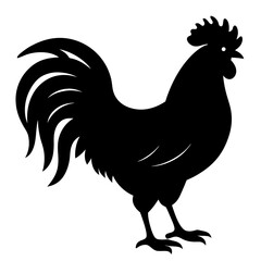Rooster Vector Silhouette – Domestic Bird Logo Symbolizing Wakefulness, Dawn, Rural Life, Morning Routine, Early Rising, Farm Culture, Alarm, Natural Timekeeper, and Fresh Beginnings. Cock Icon.