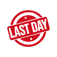 Last Day Stamp Label Vector Design