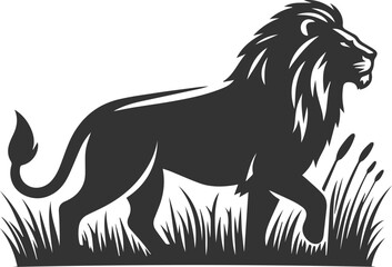 Lion black vector silhouette
