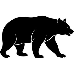 Bear Vector Silhouette, Bear Logo, Wild Animal Illustration – Grizzly, Polar Bear Silhouette, Wildlife Strength, Freedom, Nature, Adventure, Wilderness, Forest, Mountain, Powerful Wild Animal Design.