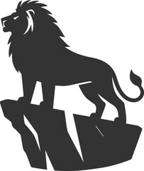 Lion black vector silhouette