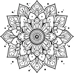 mandala abstract flower background 