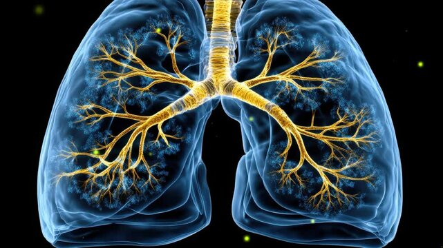 Close-up view of hyperrealistic smokers lung damage highlighting effects of tobacco use over time