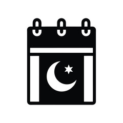 hijri calendar icon vector art