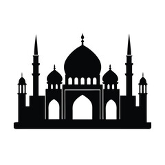 masjid silhouette mosque vector art