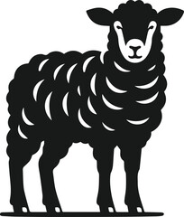 Silhouette of a sheep black vector