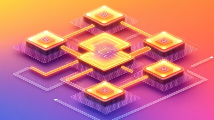 Digital trust framework visual with encrypted nodes and data permission pathways over gradient background