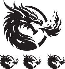 Dragon logo vector