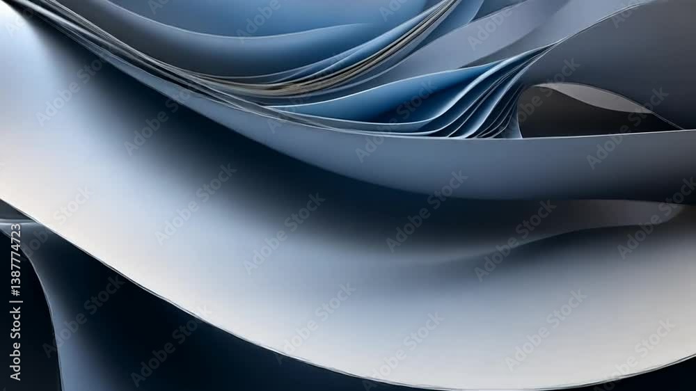 Poster curved layers create a visually engaging abstract background generative ai