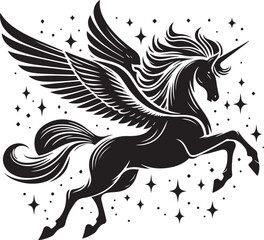Fototapeta premium Pegasus logo vector