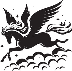 Fototapeta premium Pegasus logo vector