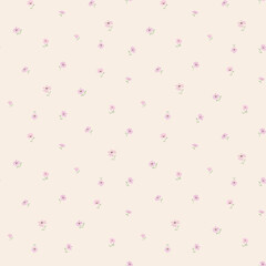 Vintage floral pattern, flower seamless pattern, Hand drawn flower background, small flower design. ditsy pattern. Ditsy floral print for packaging, textile, wrapping paper, wallpaper, Fashion
