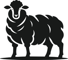 Silhouette of a sheep black vector