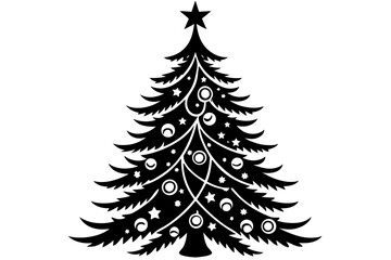 christmas tree vector illustration