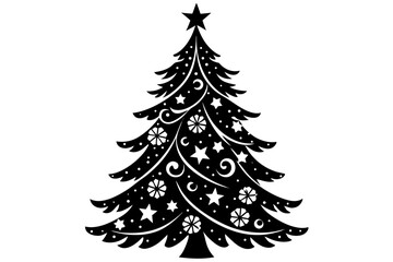 christmas tree vector illustration