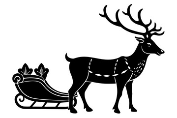deer silhouette vector illustration