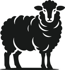 Silhouette of a sheep black vector