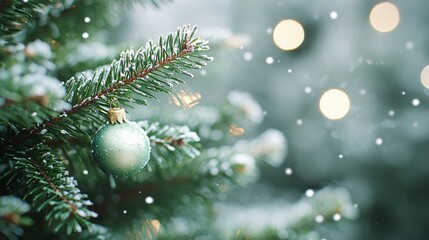 Festive Christmas Tree Dressed in Colorful Ornaments, Twinkling Lights, Surrounded by Wrapped Gifts, Evoking Warm Holiday Cheer and Joyful Celebrations