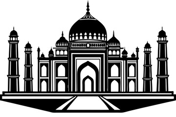 taj mahal vector illustration