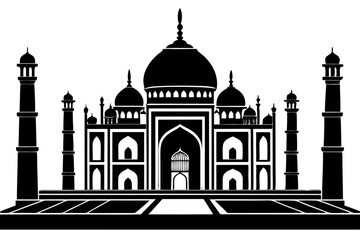 taj mahal vector illustration