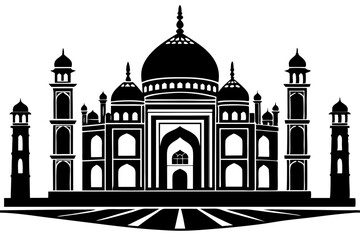 taj mahal vector illustration