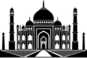 taj mahal vector illustration