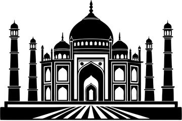 taj mahal vector illustration
