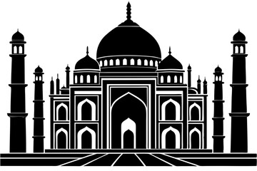 taj mahal vector illustration