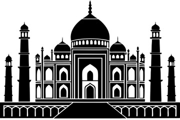 taj mahal vector illustration
