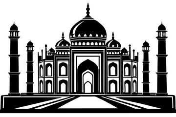 taj mahal vector illustration