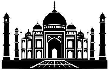 taj mahal vector illustration