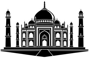 taj mahal vector illustration
