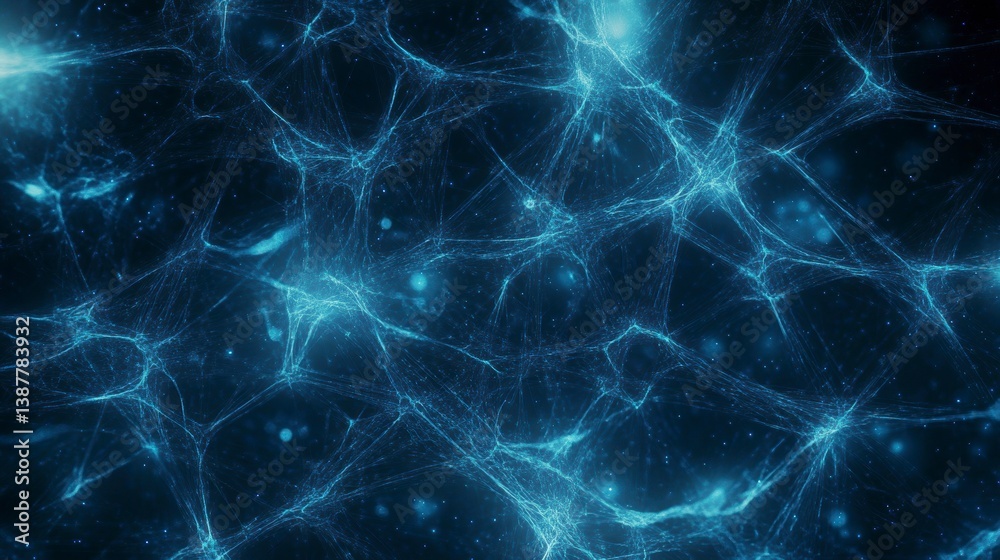 Poster abstract blue glowing network texture background.